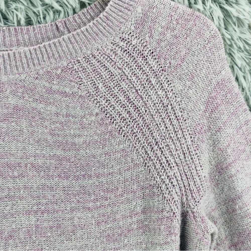 Lou & Grey Sweater Womens Alpaca Wool Blend Small Purple Long Soft Lightweight